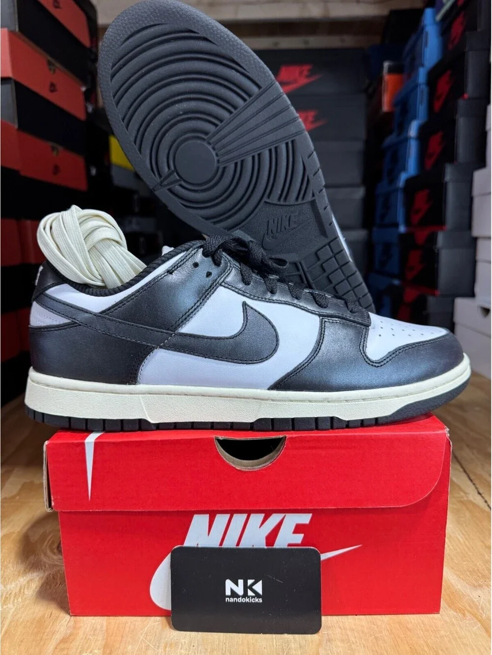 Nike Wmns Dunk Low 'Vintage Panda' USED WOMENS SZ 11.5 / MENS SZ 10